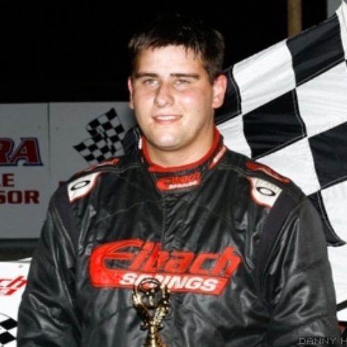 Ryan in victory lane at the Southern Iowa Speedway in Oskaloosa, Iowa, on Sept. 20.